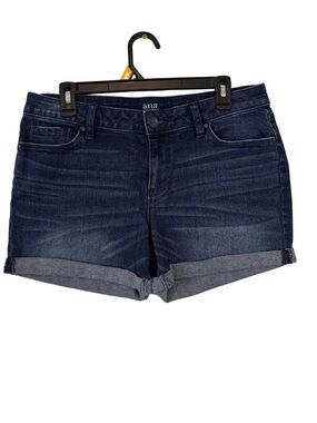 3/$20 a.n.a Dark Blue Roll-Cuff Denim Shorts